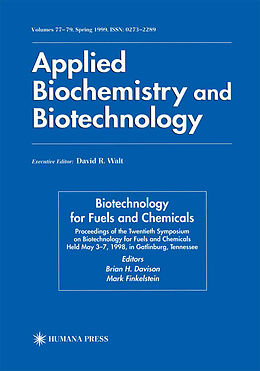 Fester Einband Twentieth Symposium on Biotechnology for Fuels and Chemicals von 