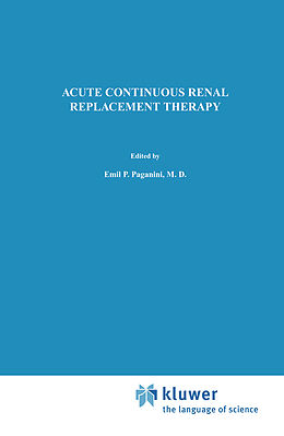 Livre Relié Acute Continuous Renal Replacement Therapy de 