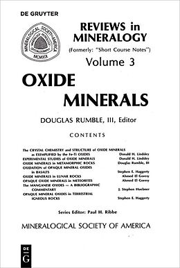 Couverture cartonnée Oxide Minerals de 