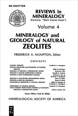 Couverture cartonnée Mineralogy and Geology of Natural Zeolites de 