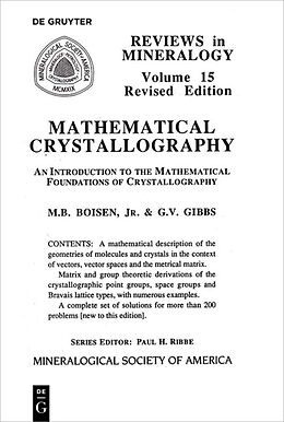 Kartonierter Einband Mathematical Crystallography von 
