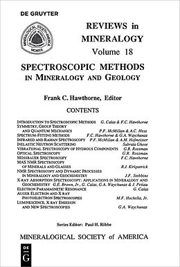 Couverture cartonnée Spectroscopic Methods in Mineralogy and Geology de 