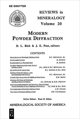 Kartonierter Einband Modern Powder Diffraction von 