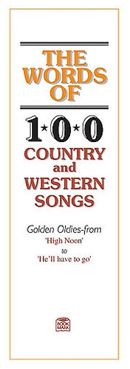  Notenblätter The Words of 100 Country