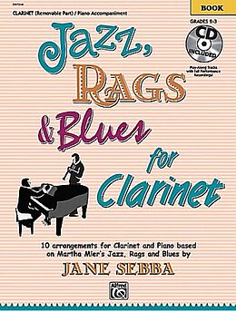 Kartonierter Einband Jazz, Rags & Blues for Clarinet von Jane Sebba