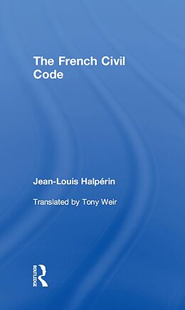 eBook (pdf) The French Civil Code de Jean-Louis Halperin