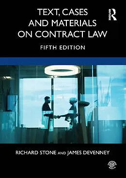 PDF Text, Cases and Materials on Contract Law von Richard Stone, James Devenney