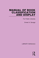 eBook (pdf) Manual of Book Classification and Display de Ernest A. Savage