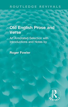 eBook (pdf) Old English Prose and Verse de Roger Fowler