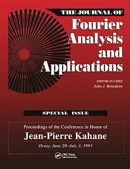 E-Book (pdf) Journal of Fourier Analysis and Applications Special Issue von John J. Benedetto