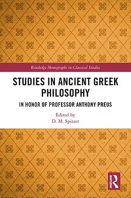 E-Book (epub) Studies in Ancient Greek Philosophy von D. M. Spitzer