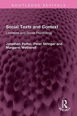 E-Book (pdf) Social Texts and Context von Jonathan Potter, Peter Stringer, Margaret Wetherell