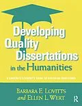 E-Book (epub) Developing Quality Dissertations in the Humanities von Barbara E. Lovitts, Ellen L. Wert