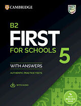 Kartonierter Einband B2 First for Schools 5 Student's Book with Answers with Audio with Resource Bank von 