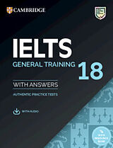 Couverture cartonnée IELTS 18 General Training Student's Book with Answers with Audio with Resource Bank de 