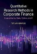 Livre Relié Quantitative Research Methods in Corporate Finance de Taylan Mavruk