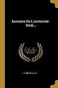 Couverture cartonnée Annuaire De L'université-laval de Université Laval