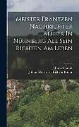 Livre Relié Meister Frantzen Nachrichter Alhier In Nürnberg All Sein Richten Am Leben de Franz Schmidt