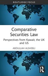 Couverture cartonnée Comparative Securities Law de Abdullah Alshebli