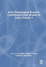 Livre Relié Early Psychological Research Contributions from Women of Color, Volume 2 de Rihana Grahe, Jon Ceynar, Michelle Shiri Mason