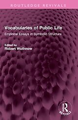 Couverture cartonnée Vocabularies of Public Life de Robert Wuthnow