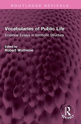 Couverture cartonnée Vocabularies of Public Life de Robert Wuthnow