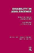 Couverture cartonnée Disability in Adolescence de Anderson Elizabeth M., Clarke Lynda