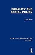 Couverture cartonnée Equality and Social Policy de Albert Weale