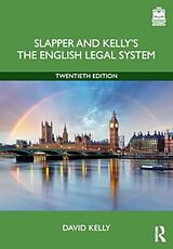 Couverture cartonnée Slapper and Kelly's The English Legal System de David Kelly