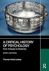 Livre Relié A Critical History of Psychology de Thomas Hardy Leahey