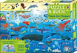 Puzzle & Buch: Tiere im Ozean Spiel
