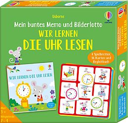 Mein buntes Memo und Bilderlotto: Wir lernen die Uhr lesen Spiel