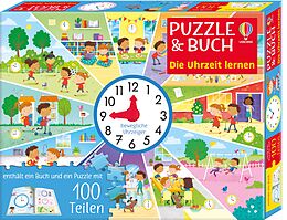 Puzzle & Buch: Die Uhrzeit lernen Spiel