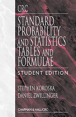 E-Book (epub) CRC Standard Probability and Statistics Tables and Formulae, Student Edition von Stephen Kokoska