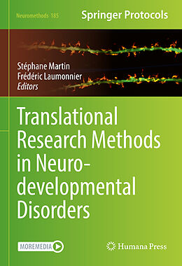 Livre Relié Translational Research Methods in Neurodevelopmental Disorders de 