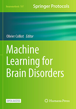 Couverture cartonnée Machine Learning for Brain Disorders de 