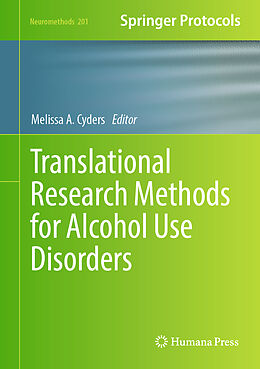 Livre Relié Translational Research Methods for Alcohol Use Disorders de 