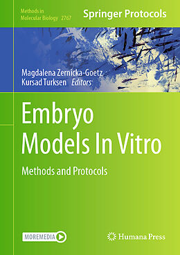 Livre Relié Embryo Models In Vitro de 