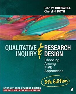 Couverture cartonnée Qualitative Inquiry and Research Design - International Student Edition de Creswell John W., Poth Cheryl N.