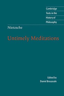 E-Book (pdf) Nietzsche: Untimely Meditations von Friedrich Nietzsche