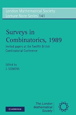 E-Book (pdf) Surveys in Combinatorics, 1989 von 