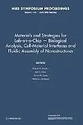 Kartonierter Einband Materials and Strategies for Lab-On-A-Chip Biological Analysis, Cell-Material Interfaces and Fluidic Assembly of Nanostructures von Sashi K. Khan, Saif A. Ugaz, Victor M. Zer Murthy
