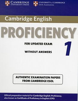 Kartonierter Einband Cambridge English Proficiency 1. Student's Book without answers von CAMBRIDGE ESOL