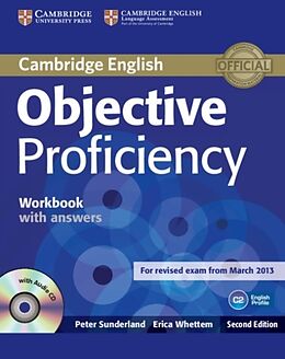 Couverture cartonnée Cambridge Englisch. Objective Proficiency Workbook with Answers de Peter Sunderland, Erica Whettem
