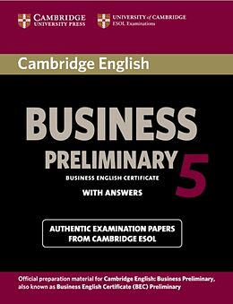 Couverture cartonnée Cambridge English Business Preliminary 5. Student's Book with answers de CAMBRIDGE ESOL