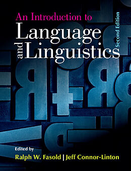 Couverture cartonnée An Introduction to Language and Linguistics de Ralph; Connor-Linton, Jeffreyey Fasold
