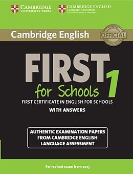 Broschiert First for Schools 1 Student Book with Answers von Cambridge ESOL