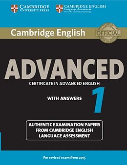 Couverture cartonnée Cambridge English Advanced 1 for Revised Exam from 2015 Student's Book with Answers de Cambridge ESOL