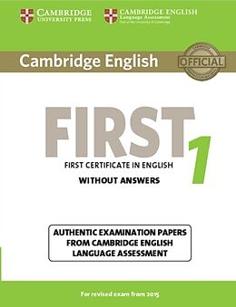 Kartonierter Einband Cambridge English First 1. Student's Book without Answers von Cambridge ESOL