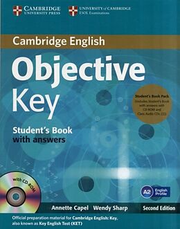 Couverture cartonnée Objective Key Elementary Student Book Pack/Student Book With Answers de Annette Capel, Wendy Sharp